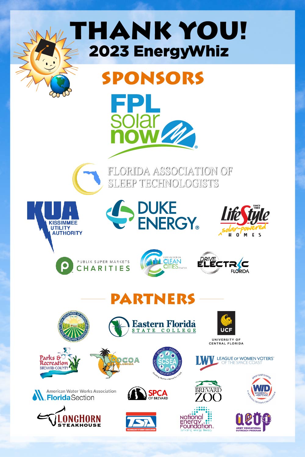 Thank you sponsors and partners