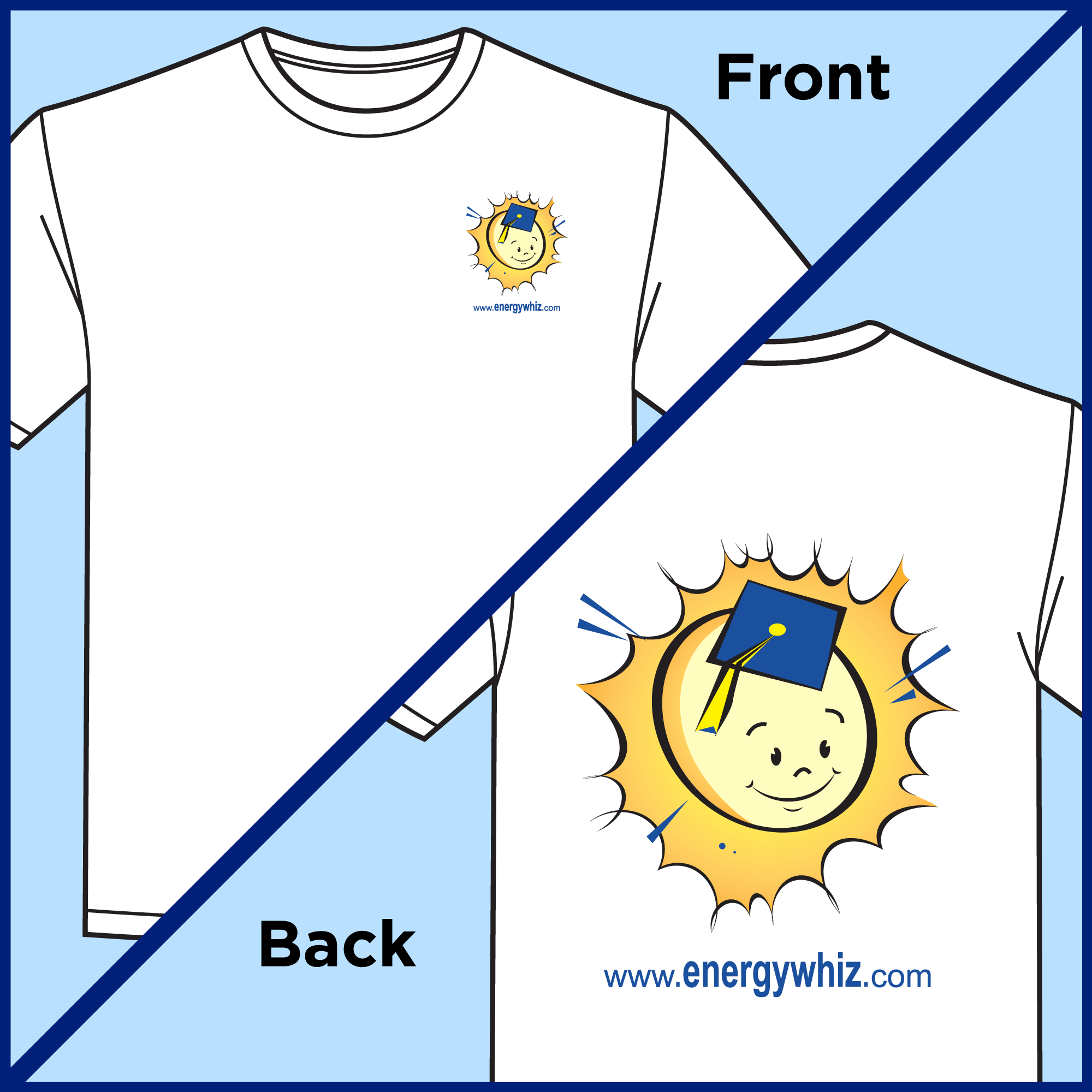 energywhiz.com t-shirt front and back
