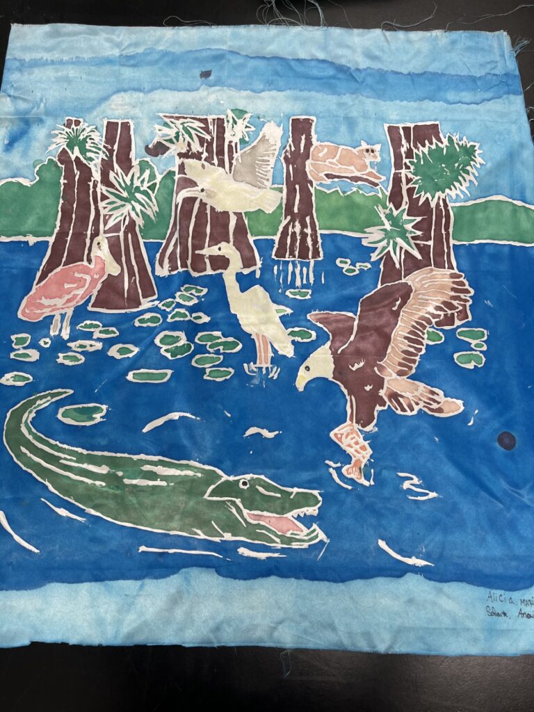 Don't Let the Everglades Fade Away Silk Painting